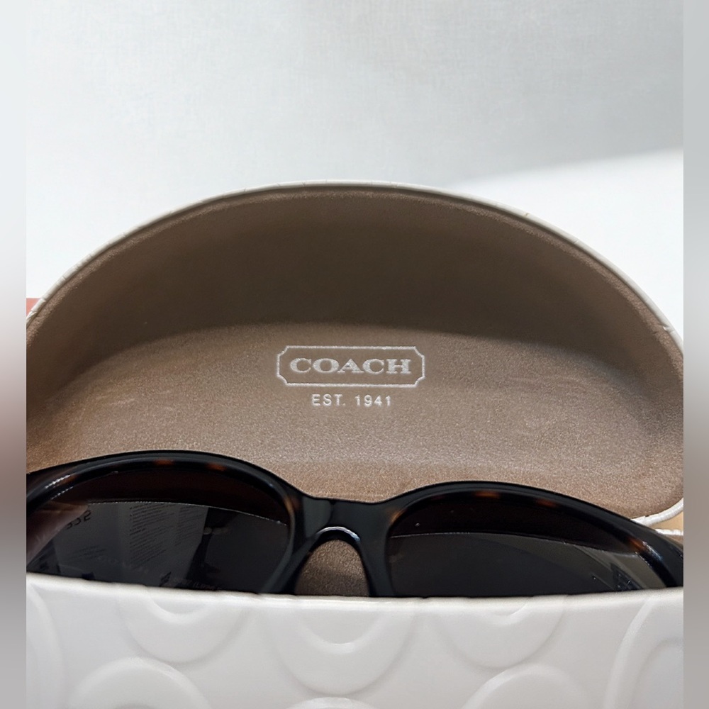 Coach Cat Eye Sunglasses – Dark Tortoise 57mm w/ Case | Retro Glam HC 8087 - Picture 8 of 9